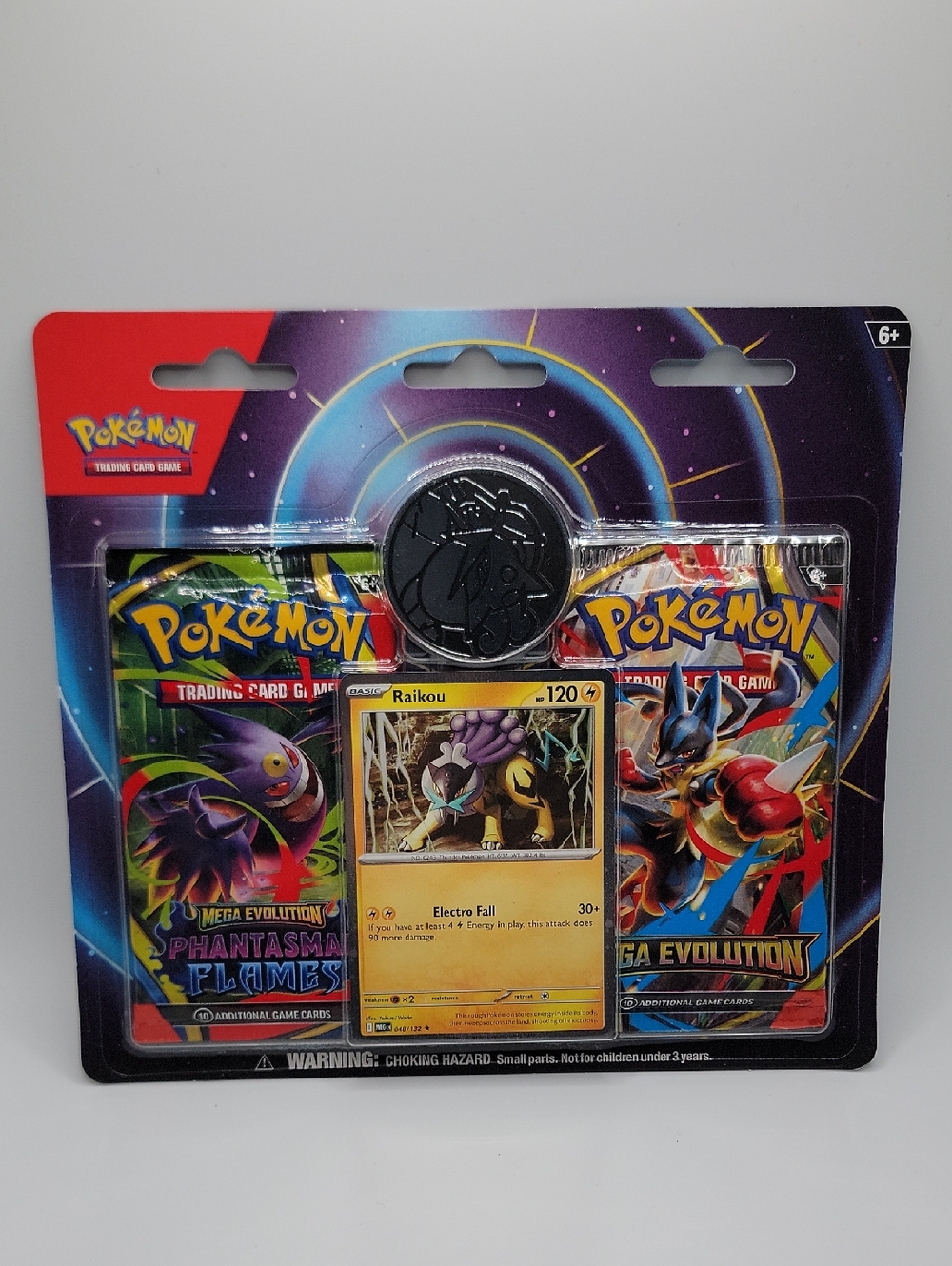 Pokemon Raikou TCG Pin & Booster Bundle - Yellow, Black, Purple, Blue